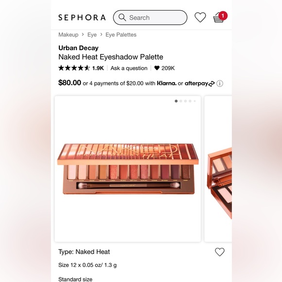 Urban Decay Naked Heat Eyeshadow Palette - Picture 4 of 8